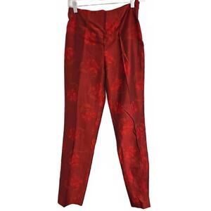 J.crew floral tone on tone silk blend pants size 4